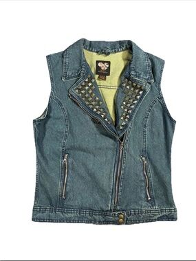 Vance Biker Wear Woman’s Studded Denim Vest